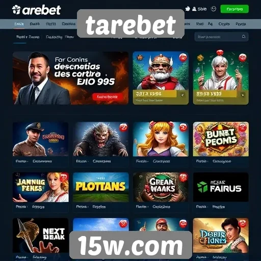Visão geral das ofertas de jogos no tarebet